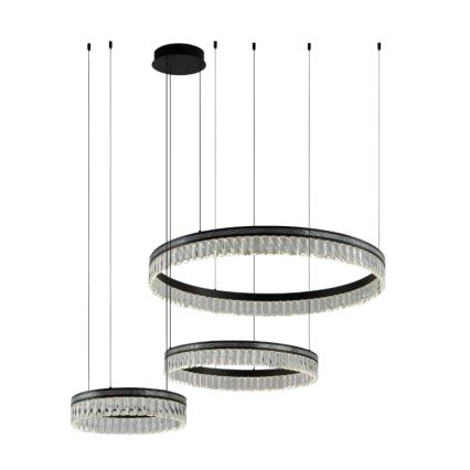 LED-dimmbarer Kristall-Kronleuchter an Stahlseil THALIA LED/120W/230V 3000-6000K + Fernbedienung