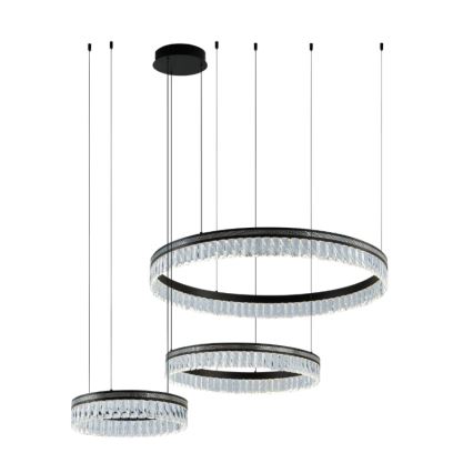LED-dimmbarer Kristall-Kronleuchter an Stahlseil THALIA LED/120W/230V 3000-6000K + Fernbedienung