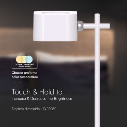 LED dimmbare magnetische wiederaufladbare Schreibtischlampe 4in1 LED/3W/5V 3000-6000K 1800 mAh weiß