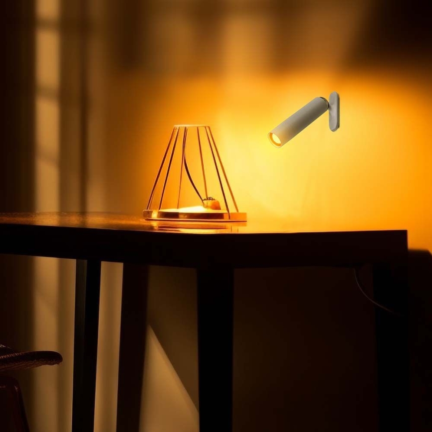 LED dimmbare magnetische wiederaufladbare Tischlampe 3in1 LED/3W/5V 4000K 1500 mAh Weiß
