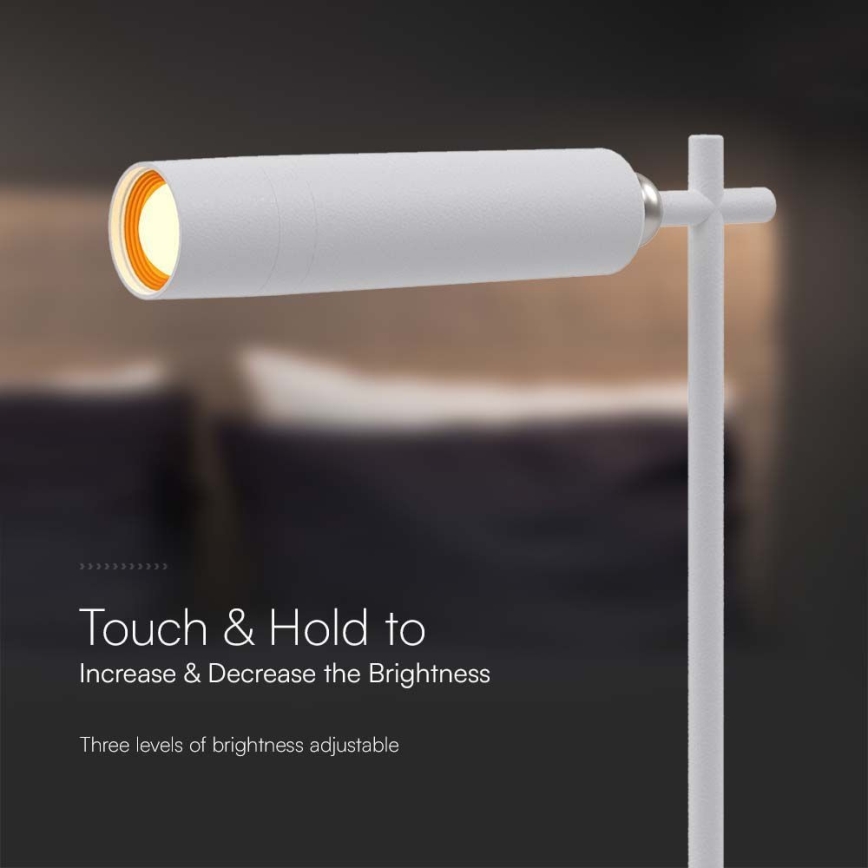 LED dimmbare magnetische wiederaufladbare Tischlampe 3in1 LED/3W/5V 4000K 1500 mAh Weiß