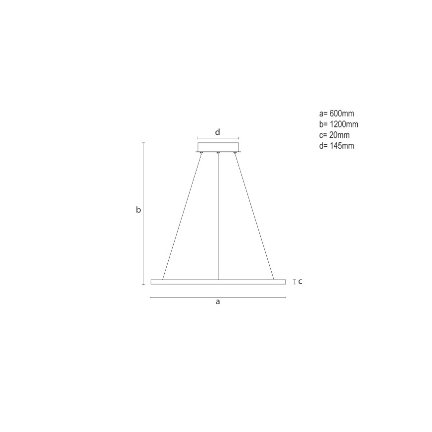 LED dimmbarer Kronleuchter mit Seilabhängung LED/32W/230V 3000-6500K Ø 60 cm + Fernbedienung