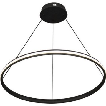 LED-dimmbare Pendelleuchte an Stahlseil, LED/55W/230V, 3000–6500K, Ø 60 cm + Fernbedienung