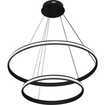 LED-dimmbare Pendelleuchte mit Seilaufhängung, 90 W / 230 V, 3000–6500 K, Ø 60 cm + Fernbedienung