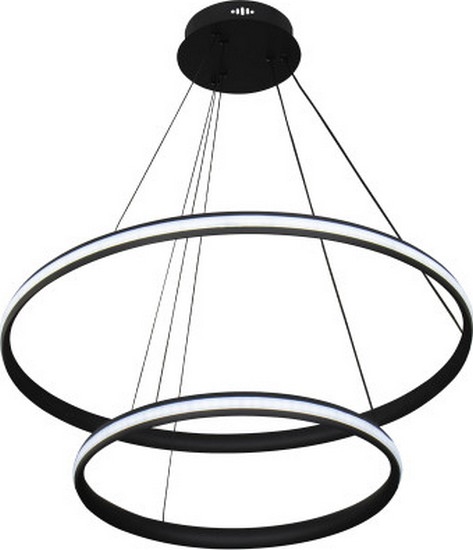 LED-dimmbare Pendelleuchte mit Seilaufhängung, 90 W / 230 V, 3000–6500 K, Ø 60 cm + Fernbedienung