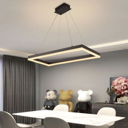 LED dimmbare Hängeleuchte an Kabel LED/40W/230V 3000-6500K + Fernbedienung
