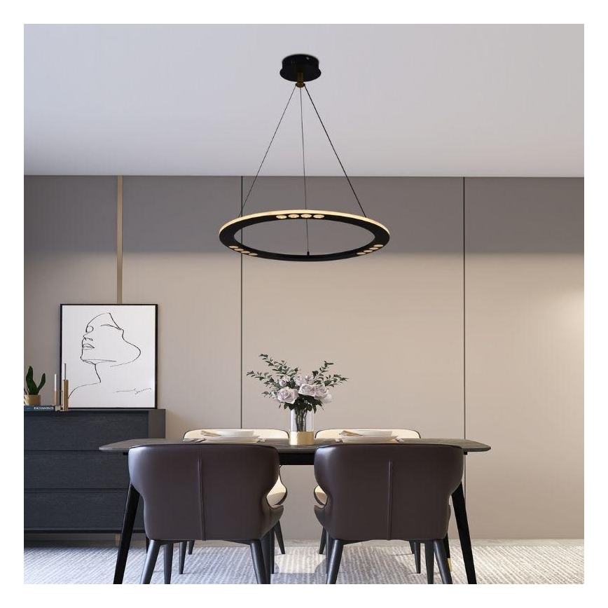 LED dimmbare Hängeleuchte an Kabel LED/40W/230V 3000-6500K + Fernbedienung