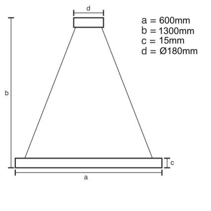 LED dimmbare Hängeleuchte an Kabel LED/40W/230V 3000-6500K + Fernbedienung