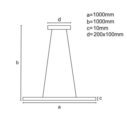 LED dimmbare Hängeleuchte an Kabel LED/40W/230V 3000-6500K Weiß + Fernbedienung