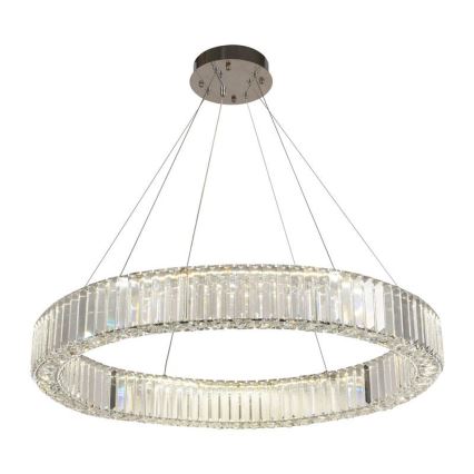LED dimmbarer Kristall-Kronleuchter an Kabel LED/50W/230V 3000-6500K glänzender Chrom + Fernbedienung