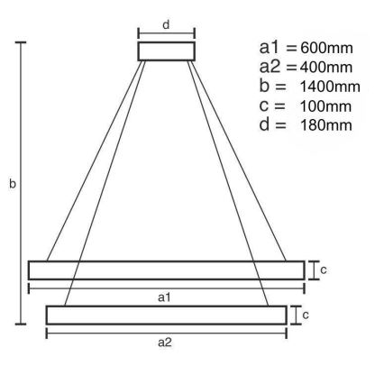 LED dimmbarer Kristall-Pendelleuchter an Seil LED/65W/230V 3000-6500K glänzender Chrom + Fernbedienung