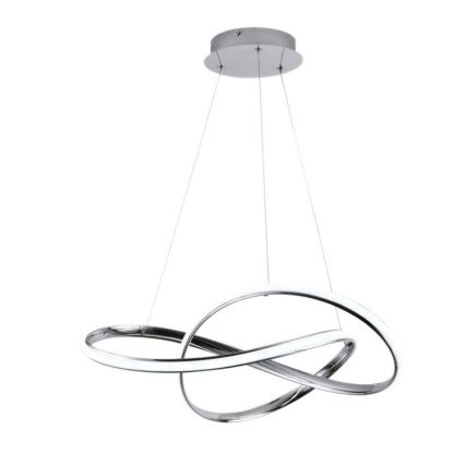 LED dimmbare Hängeleuchte an Kabel LED/70W/230V 3000-6500K Ø 60 cm glänzender Chrom + Fernbedienung