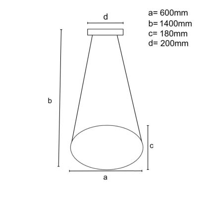 LED dimmbare Hängeleuchte an Kabel LED/70W/230V 3000-6500K Ø 60 cm glänzender Chrom + Fernbedienung