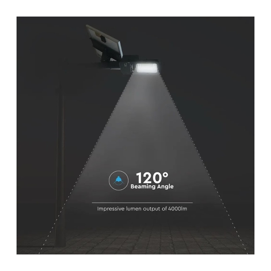 LED dimmbare Solar-Straßenleuchte LED/50W/6,4V 4000K IP65 50000 mAh + Fernbedienung