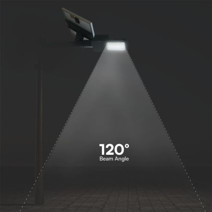 LED dimmbare hybride Solar-Straßenleuchte LED/50W/230V 6500K IP65 50000 mAh + Fernbedienung