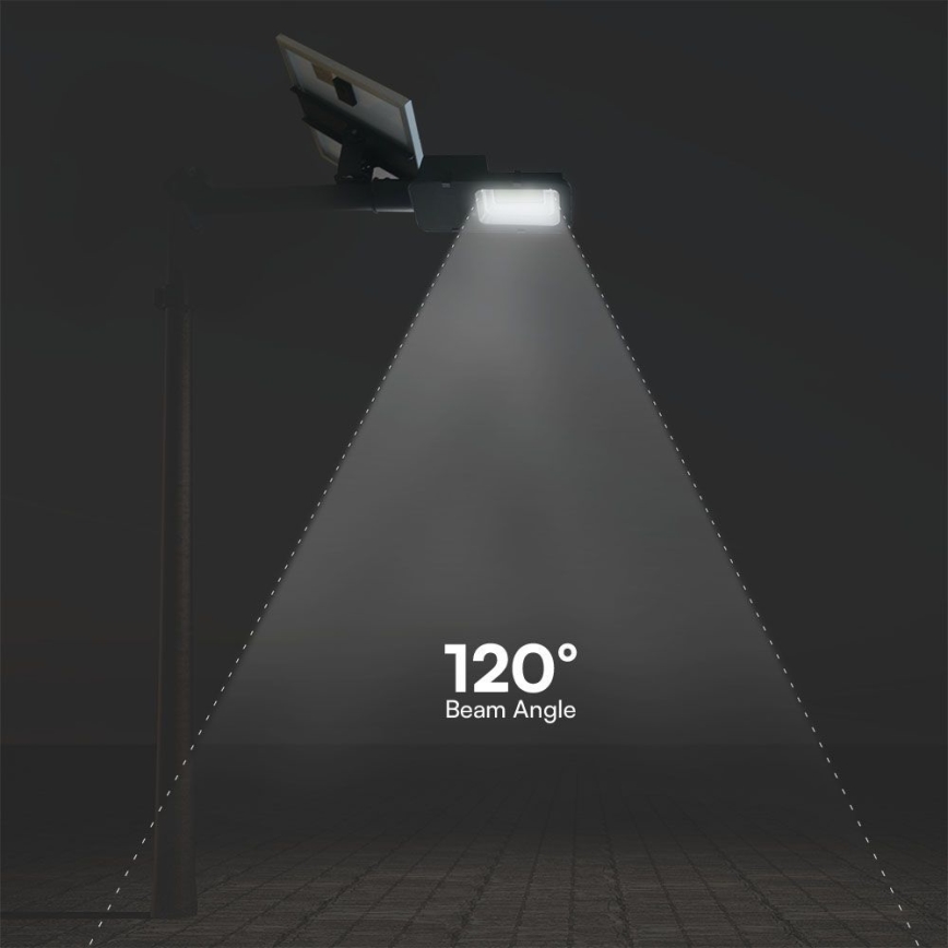 LED dimmbare hybride Solar-Straßenleuchte LED/50W/230V 6500K IP65 50000 mAh + Fernbedienung