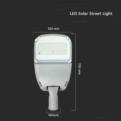LED dimmbare Solar-Straßenleuchte SAMSUNG CHIP LED/50W/6,4V 6000K IP65 30000 mAh + Fernbedienung