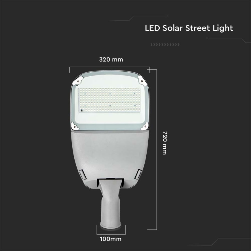 LED dimmbare Solar-Straßenleuchte SAMSUNG CHIP LED/50W/6,4V 6000K IP65 30000 mAh + Fernbedienung