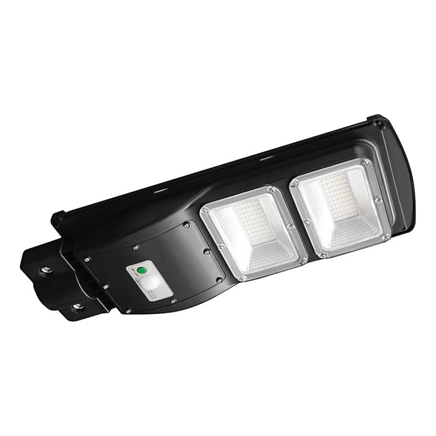 LED dimmbare Solar-Straßenleuchte mit Bewegungs- und Dämmerungssensor LED/8W/3,2V 6000K IP65 9000 mAh schwarz + Fernbedienung