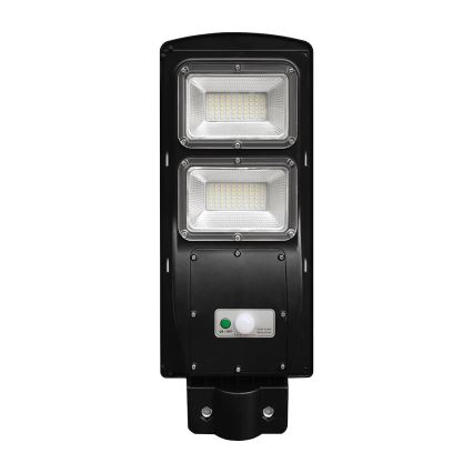 LED dimmbare Solar-Straßenleuchte mit Bewegungs- und Dämmerungssensor LED/8W/3,2V 6000K IP65 9000 mAh schwarz + Fernbedienung