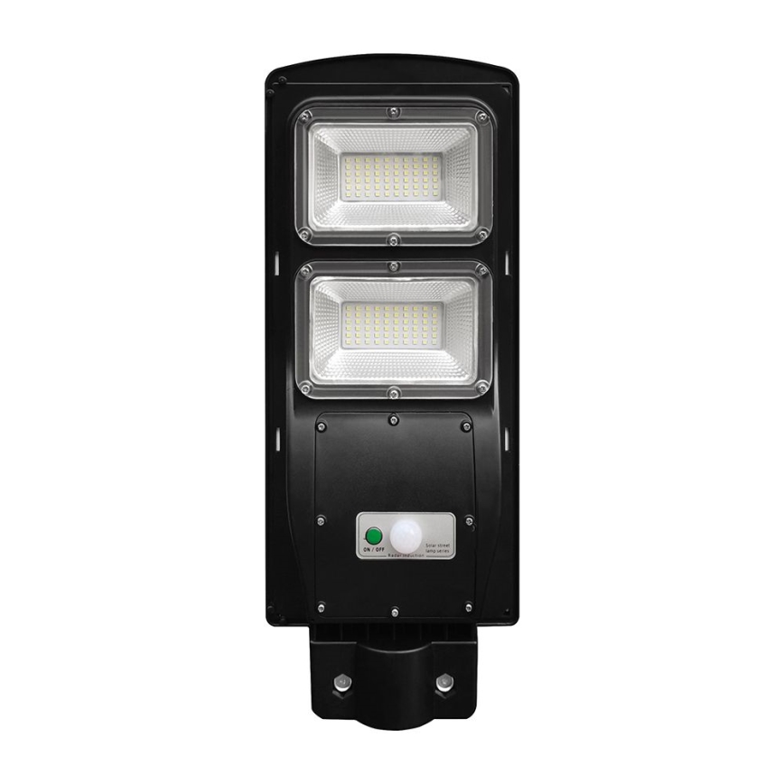 LED dimmbare Solar-Straßenleuchte mit Bewegungs- und Dämmerungssensor LED/8W/3,2V 6000K IP65 9000 mAh schwarz + Fernbedienung