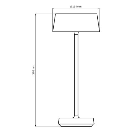 LED dimmbare Touch-Außen-Tischlampe CASABLANCA LED/3,4W/5V USB 3600 mAh IP44 weiß