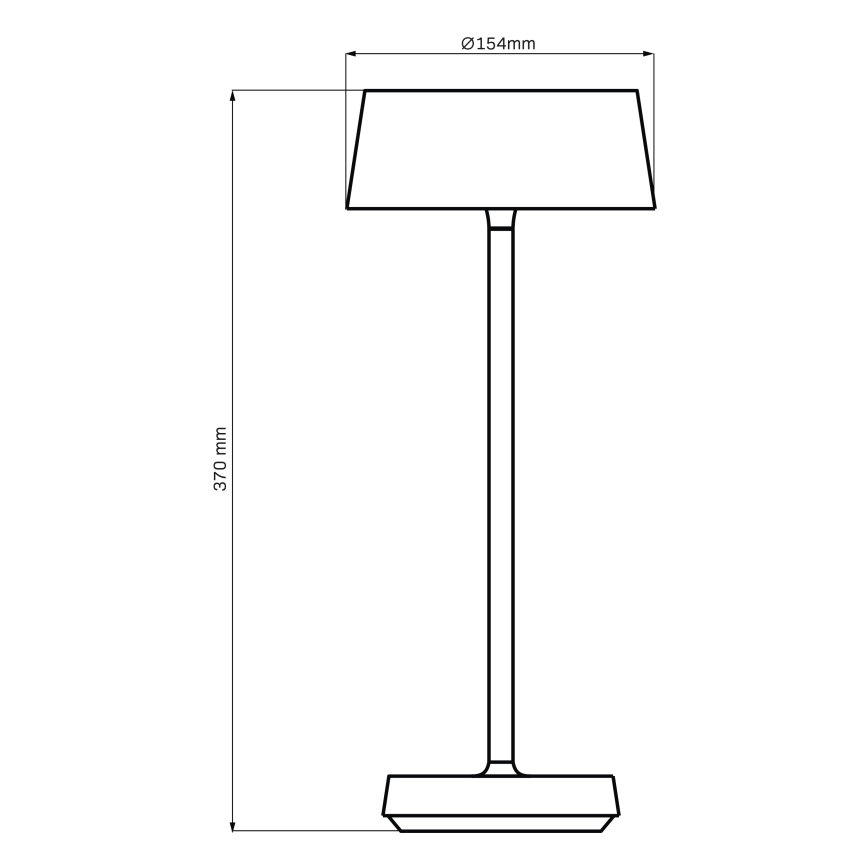 LED dimmbare Touch-Außen-Tischlampe CASABLANCA LED/3,4W/5V USB 3600 mAh IP44 weiß