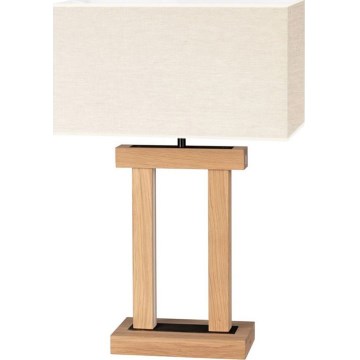 LED dimmbare Tischlampe HAKON 1xE27/40W + 2xLED/7,5W/230V 55 cm Eiche