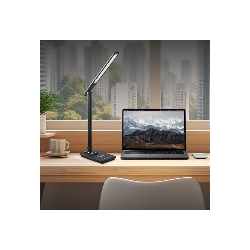 LED dimmbare Tischlampe mit USB LED/9W/230V 3000K/4000K/5500K schwarz