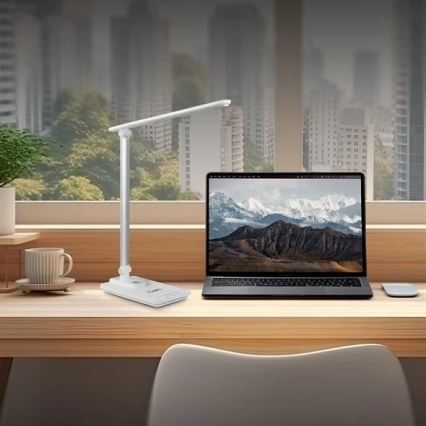 LED dimmbare Tischlampe mit USB LED/9W/230V 3000K/4000K/5500K Weiß