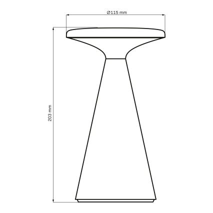 LED dimmbare Touch-Außen-Tischlampe PAROS LED/1,8W/5V USB 1800 mAh IP44 grün