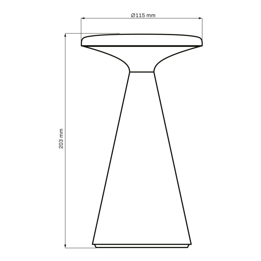 LED dimmbare Touch-Außen-Tischlampe PAROS LED/1,8W/5V USB 1800 mAh IP44 grün