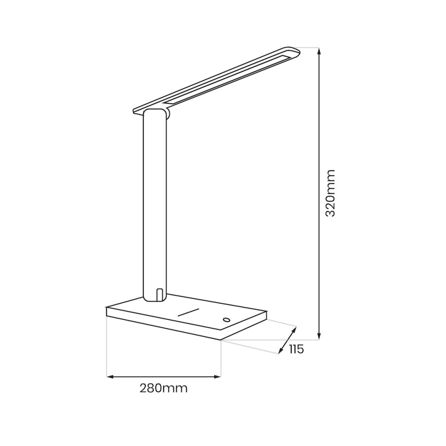LED dimmbare Tischlampe POST LED/5W/5V 3000-6500K schwarz