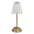 LED dimmbare Touch-Ladetischlampe ELBA LED/1,6W/800 mAh 3000/4000/6000K gold/klar