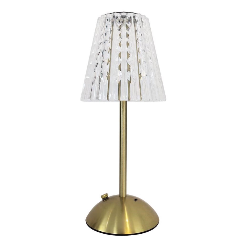 LED dimmbare Touch-Ladetischlampe ELBA LED/1,6W/800 mAh 3000/4000/6000K gold/klar