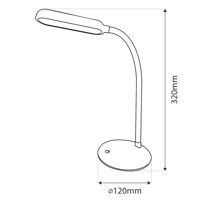 LED dimmbare, berührungsaktivierte flexible Tischlampe LED/6W/5V USB 1200 mAh weiß
