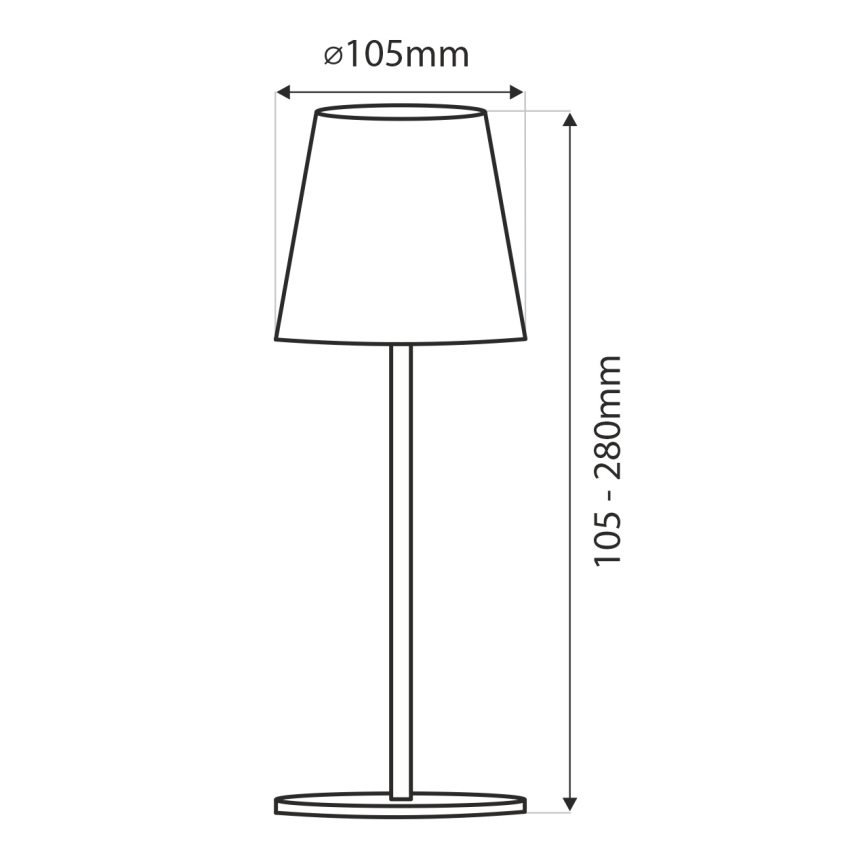 LED dimmbare Touch-Tischlampe LED/3W/5V USB 800 mAh weiß