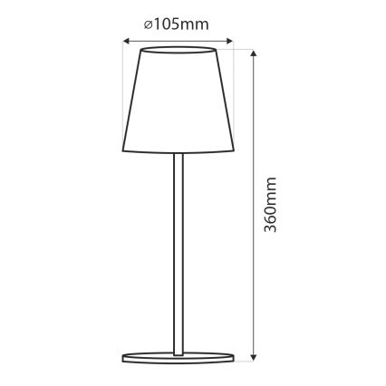 LED dimmbare Touch-Tischlampe LED/5W/5V USB 1200 mAh schwarz