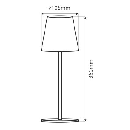 LED dimmbare Touch-Tischlampe LED/5W/5V USB 1200 mAh weiß