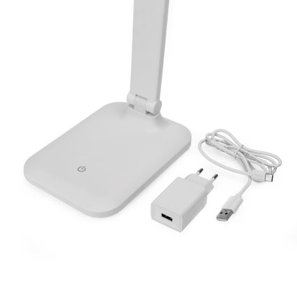 LED Dimmbare Touch Tischlampe mit USB-Anschluss REMUS LED/5W/230V weiß
