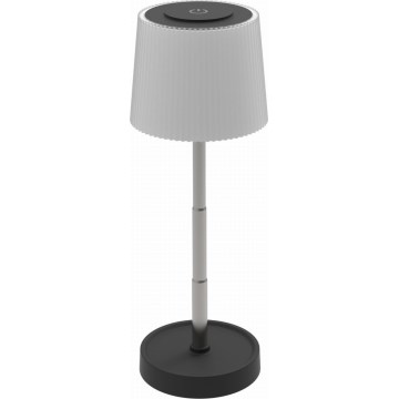 LED-dimmbare wiederaufladbare Außen-Tischleuchte LED/2W/5V IP44 1200 mAh grau