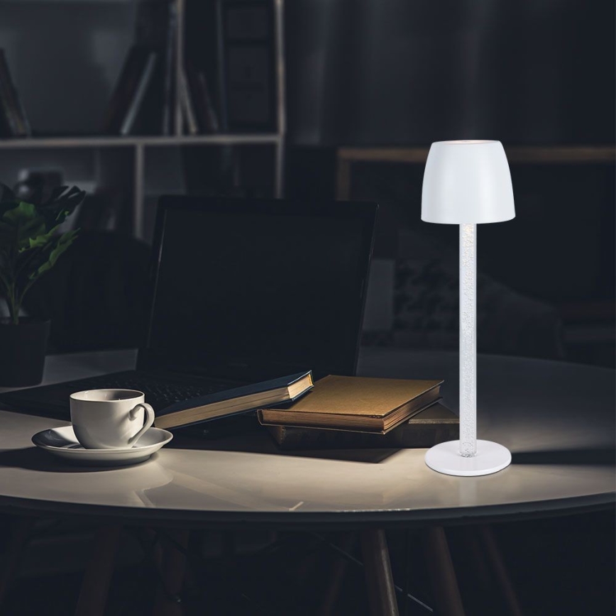 LED Dimmbarer wiederaufladbarer Touch-Tischleuchte LED/3W/5V 3000K 1800 mAh Weiß