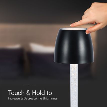 LED Dimmbarer wiederaufladbarer Touch-Tischleuchte LED/3W/5V 3000K 1800 mAh Weiß