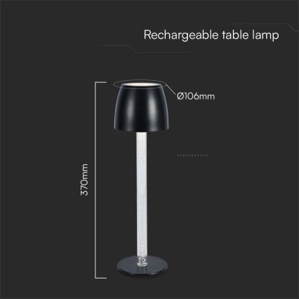 LED Dimmbarer wiederaufladbarer Touch-Tischleuchte LED/3W/5V 3000K 1800 mAh Weiß