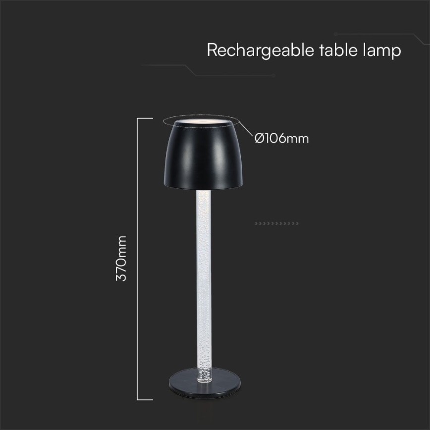 LED Dimmbarer wiederaufladbarer Touch-Tischleuchte LED/3W/5V 3000K 1800 mAh Weiß