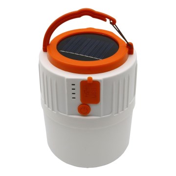 LED dimmbare wiederaufladbare Solarlampe mit Powerbank-Funktion K1 LED/3W/3,7V 7000K IPX4 3200 mAh weiß