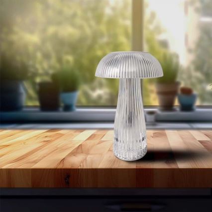 LED dimmbare, wiederaufladbare Touch-Tischlampe LED/1W/5V 3000-6000K 1800 mAh klar