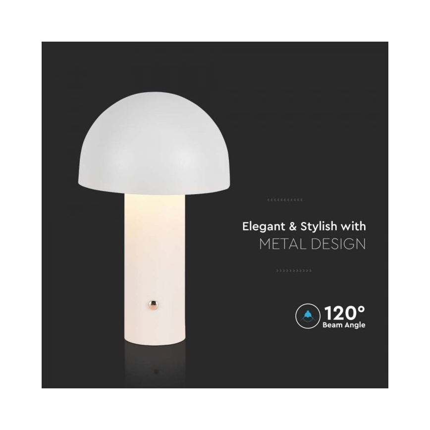 LED dimmbare wiederaufladbare Touch-Tischlampe LED/1W/5V 3000-6000K 1800 mAh weiß