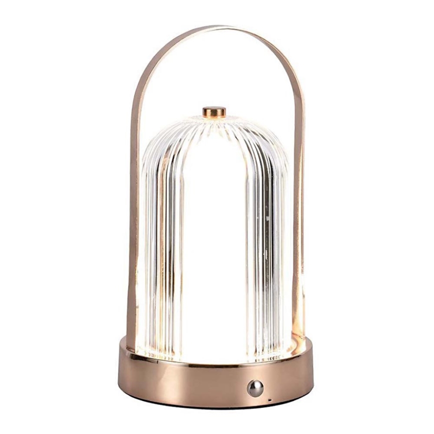 LED dimmbare wiederaufladbare Touch-Tischlampe LED/1W/5V 3000-6000K 1800 mAh Kupfer