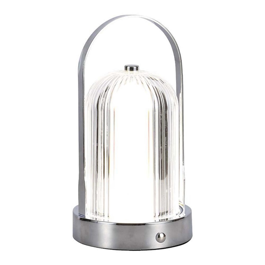 LED dimmbare, wiederaufladbare Touch-Tischlampe LED/1W/5V 3000-6000K 1800 mAh mattchrom